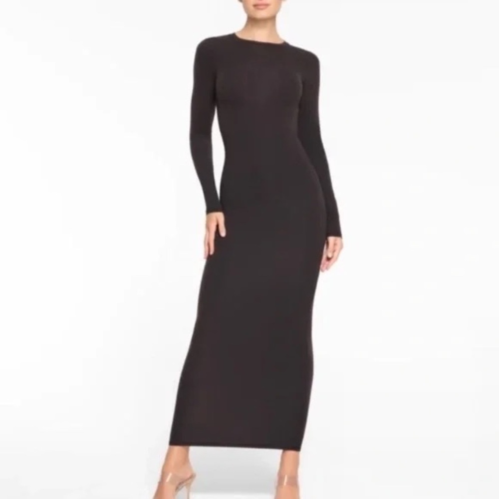 SKIMS Black Maxi Dress